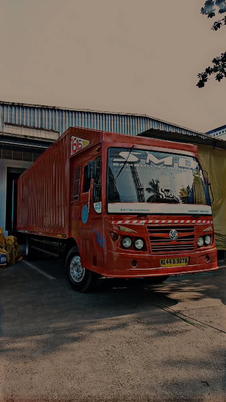 Red SMD container truck